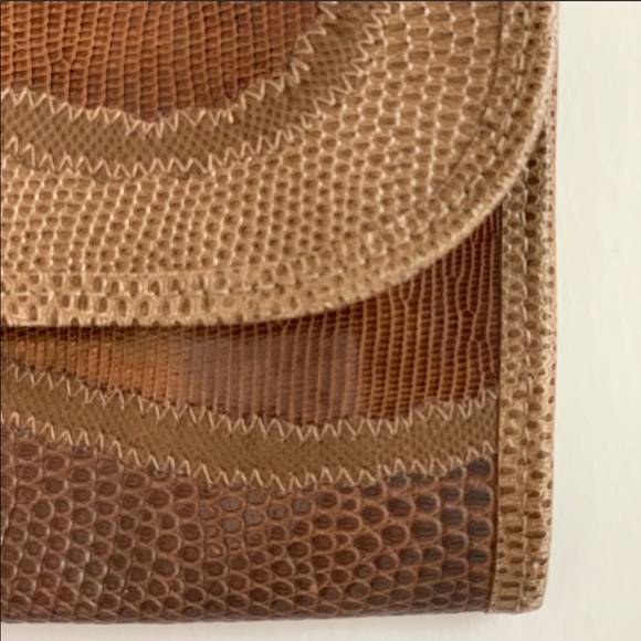 Vintage python and snakeskin Carlos falchi clutch - Picture 5 of 5